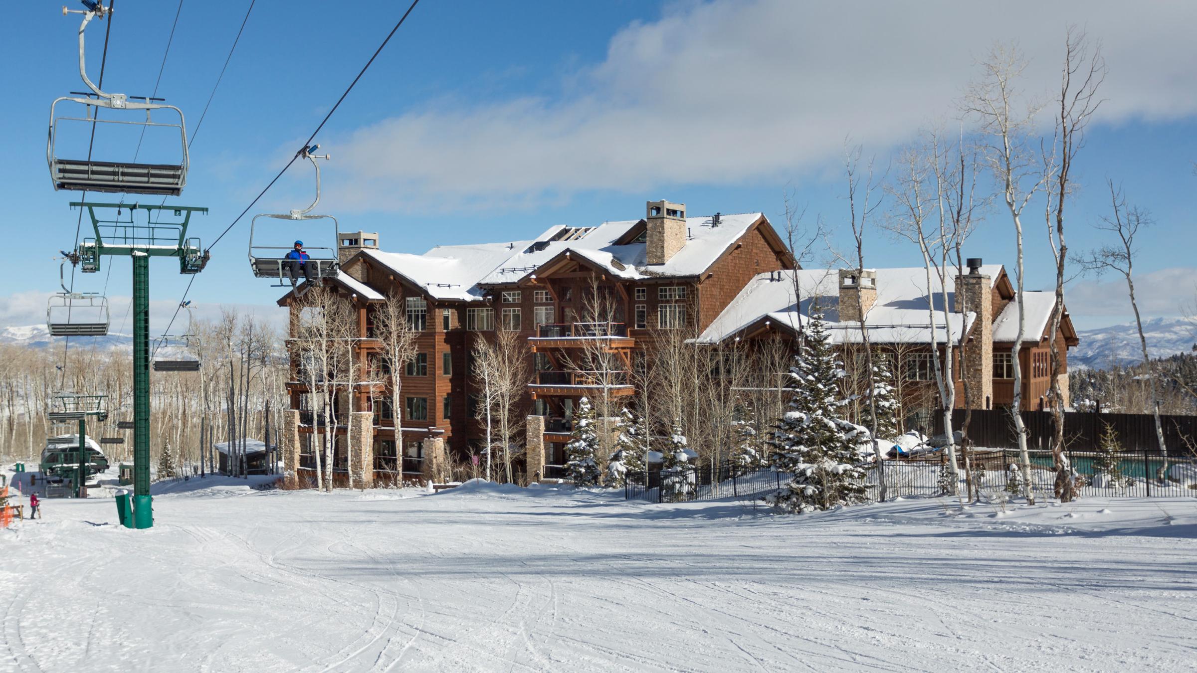 Shooting Star exterior in the snow