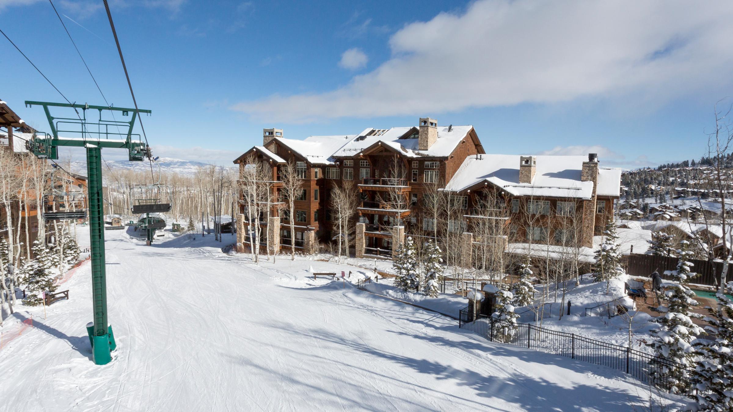 Shooting Star exterior in the winter