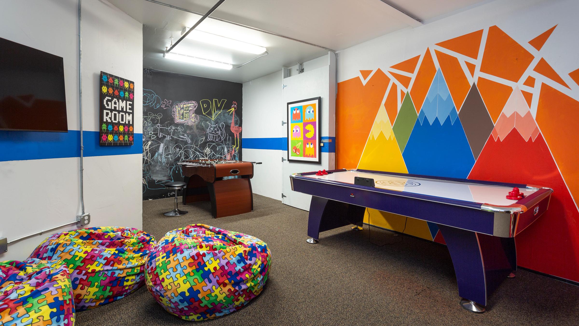 Air hockey, foosball and more at the Silver Baron game room.