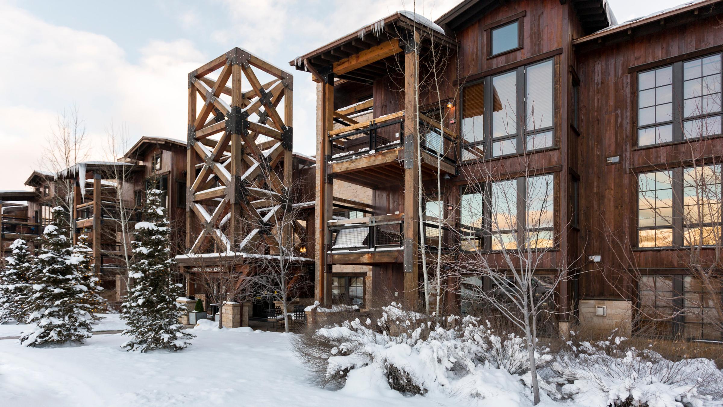 Silver Baron Lodge winter exterior