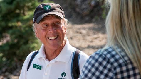 A Deer Valley hiking guide smiling